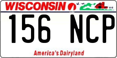 WI license plate 156NCP