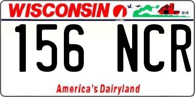 WI license plate 156NCR