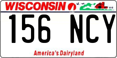 WI license plate 156NCY
