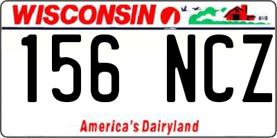 WI license plate 156NCZ