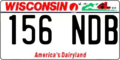WI license plate 156NDB