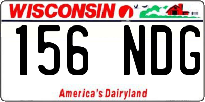 WI license plate 156NDG