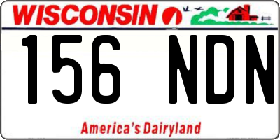 WI license plate 156NDN