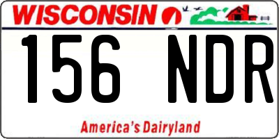 WI license plate 156NDR