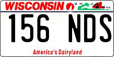 WI license plate 156NDS