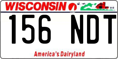 WI license plate 156NDT