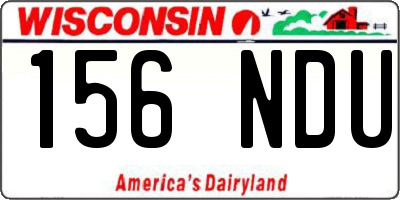 WI license plate 156NDU