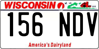 WI license plate 156NDV
