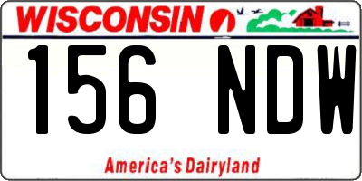 WI license plate 156NDW