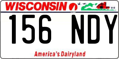 WI license plate 156NDY