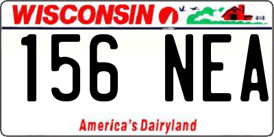 WI license plate 156NEA