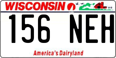 WI license plate 156NEH