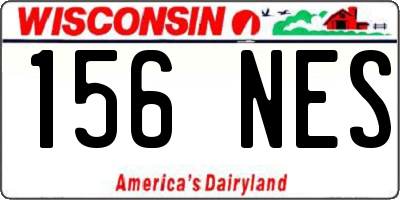 WI license plate 156NES
