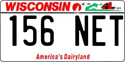WI license plate 156NET