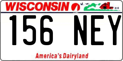 WI license plate 156NEY