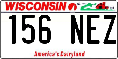 WI license plate 156NEZ