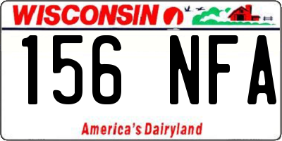 WI license plate 156NFA