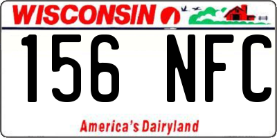 WI license plate 156NFC