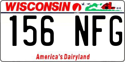WI license plate 156NFG