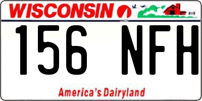 WI license plate 156NFH