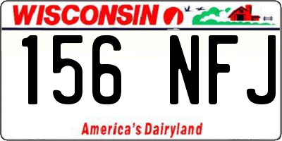 WI license plate 156NFJ