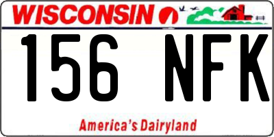WI license plate 156NFK