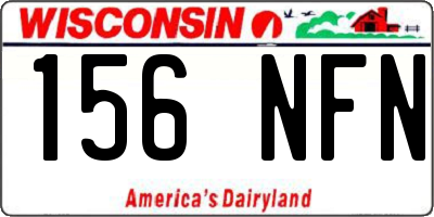 WI license plate 156NFN