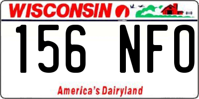 WI license plate 156NFO