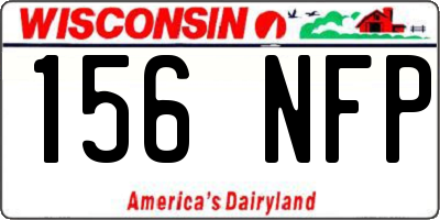 WI license plate 156NFP