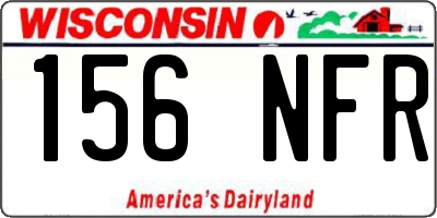 WI license plate 156NFR