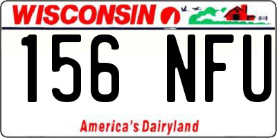 WI license plate 156NFU