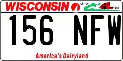 WI license plate 156NFW