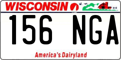 WI license plate 156NGA