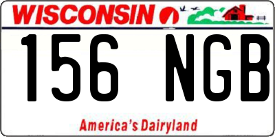 WI license plate 156NGB