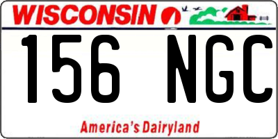 WI license plate 156NGC