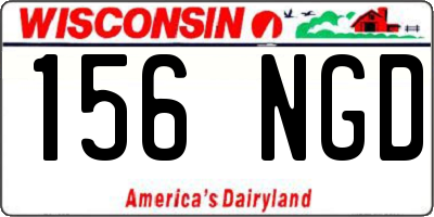 WI license plate 156NGD