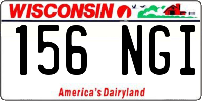 WI license plate 156NGI