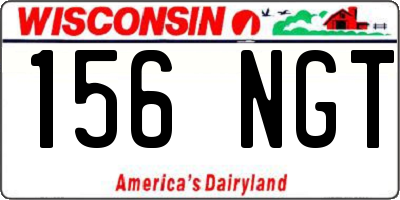 WI license plate 156NGT