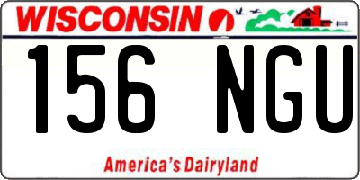 WI license plate 156NGU