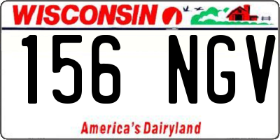 WI license plate 156NGV