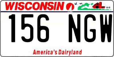 WI license plate 156NGW