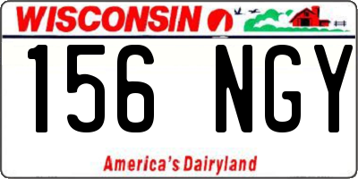 WI license plate 156NGY