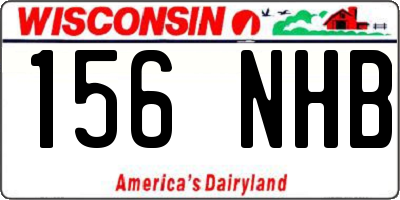 WI license plate 156NHB