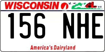 WI license plate 156NHE