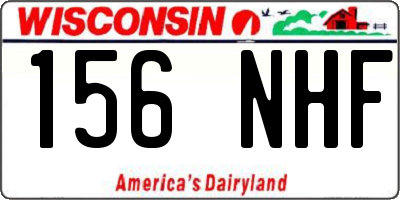 WI license plate 156NHF