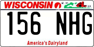 WI license plate 156NHG