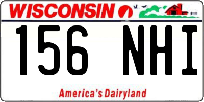 WI license plate 156NHI