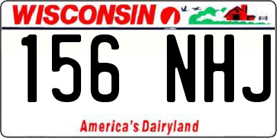 WI license plate 156NHJ