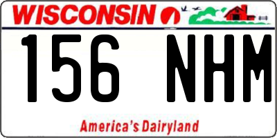 WI license plate 156NHM