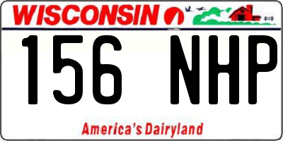 WI license plate 156NHP